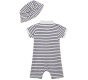 Kn0kn01447 Baby Striped 0fa White Navy Stripe